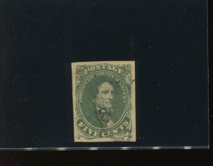 Confederate States 1c Used with PF & Graded XF-Sup 95 PSE Cert SMQ $2000 CV378