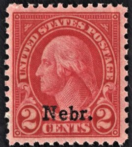 US 671 MNH VF 2 Cent Washington Nebr. Overprint