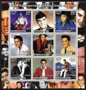 SOMALILAND - 2002 - Elvis Presley - Perf 9v Sheet - M N H - Private Issue