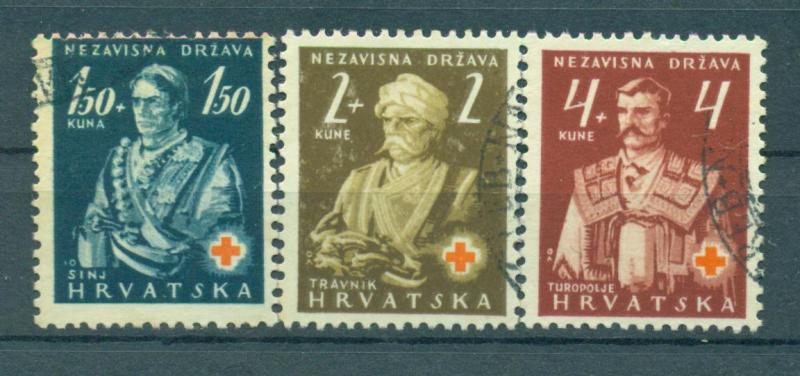 Croatia sc# B3-5 used cat value $4.50