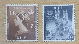 NIUE 1953  CORONATION FINE USED SET