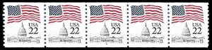 PCBstamps  US #2115b CPS5 $1.10(5x22c)Flag over Capital, (#8), MNH, (2)