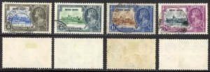 Hong Kong SG133/6 1935 Silver jubilee Set used Cat 16 pounds