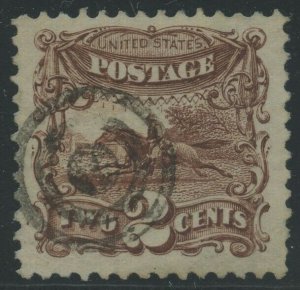 #113 2c 1869 XF-SUPERB USED JUMBO WITH PF CERT HV2015