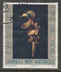 MEXICO C425, PERUVIAN GOLD TREASURES EXHIBITION. USED. F-VF. (1297)