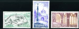 SPAIN Scott 1504-1506, MNH** Monastery set 1967