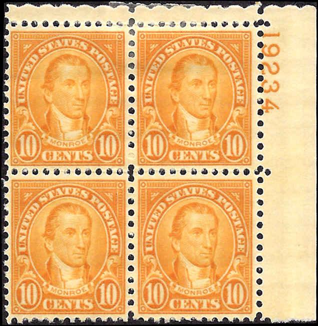 642 Mint,OG,HR... Plate Block of 4... SCV $17.00