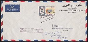 UNITED ARAB EMIRATES 1967 cover UMM AL QIWAIN to USA.......................A6214