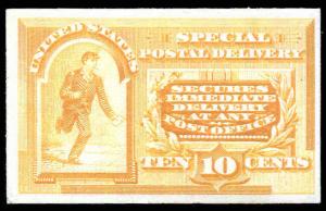 1885 US Special Delivery Proof On Card 10¢ Sc E3P4 NGAI Cat $70.00