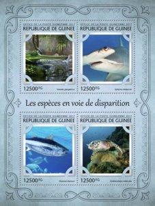 Guinea - 2017 Endangered Species - 4 Stamp Sheet - GU17103a