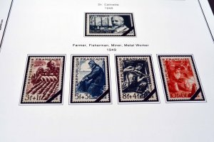 COLOR PRINTED FRANCE 1941-1999 SEMI-POSTALS + STAMP ALBUM PAGES (87 ill. pages)