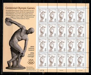 UNITED STATES SCOTT #3087 32c OLYMPIC GAMES CENTENNIAL SHEET(20) MINT NH