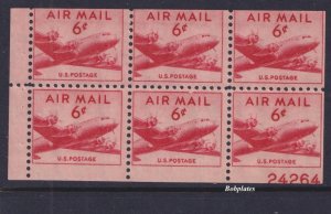 BOBPLATES #C39a Skymaster Pane Lower Left 24264 90% F-VF NH DCV=$50