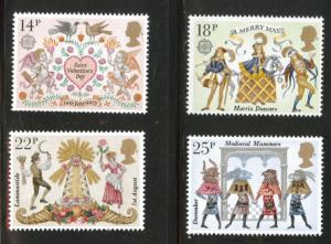 Great Britain Scott 933-936 MNH** 1981 Folklore set, 2 Europas CV $2.60