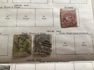 Australia Victoria early used stamps on folded page A11614