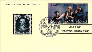 1984 Yorktown Virginia Independence Day Event cover – Topical Collectors Cl...