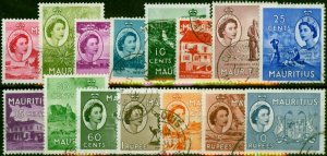 Mauritius 1953-54 Set of 15 SG293-306 V.F.U (2)