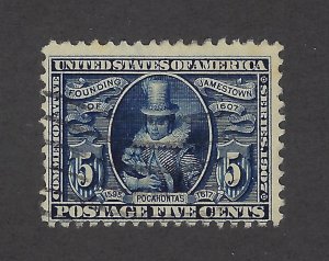 United States Scott 330 5¢ Jamestown Used