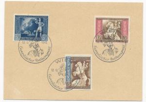 Germany Scott #B209-B211 First Day Stamps on Cover October 12, 1942