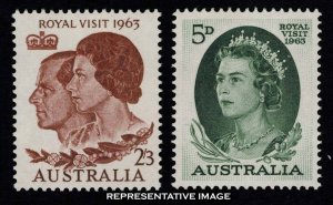 Australia Scott 351-352 Mint never hinged.