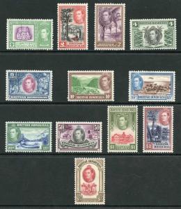 British Honduras SG150/61 1938-47 KGVI Set of 12 Wmk Mult Script CA M/M