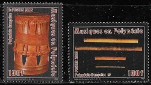 EDSROOM-16426 French Polynesia 901-902 MNH 2005 Complete Musical Instruments