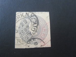 GB QV Postal Stationery Cutdown  Stock#19099