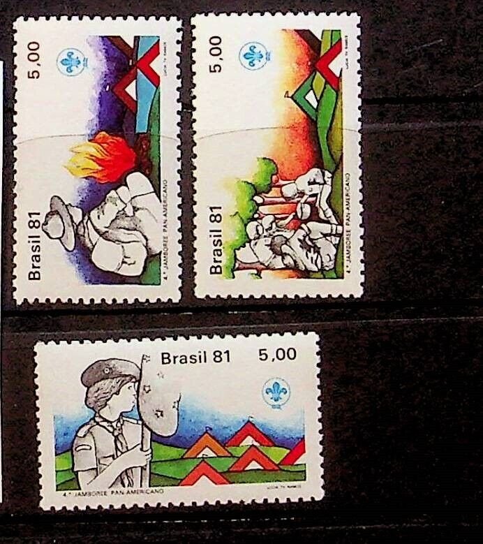 BRAZIL Sc 1730-32 NH ISSUE OF 1981 - SCOUTS - (SC1)