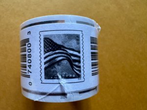 5 Rolls (500 Pcs) of USA USPS 2024 Forever US Flag MNH Stamps with Free FedEx.