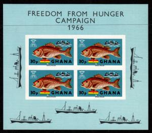 Ghana - Mint Souvenir Sheet Scott #254a (Freedom From Hunger: Fish)