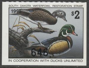 U.S.-SOUTH DAKOTA 15, STATE DUCK HUNTING PERMIT STAMP. MINT, NH. VF