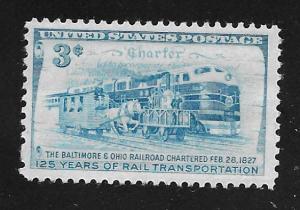 SC# 1006 - (3c) - B & O Railroad, Mint Never Hinged