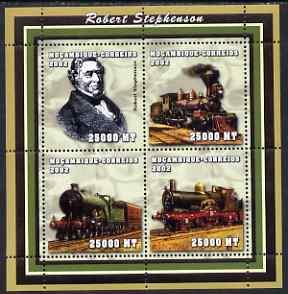 Mozambique 2002 Robert Stephenson perf sheetlet containin...