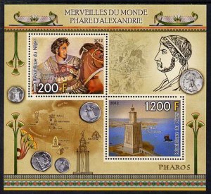 NIGER - 2012 - Lighthouse of Alexandria - Perf 2v Sheet -MNH-Private Issue