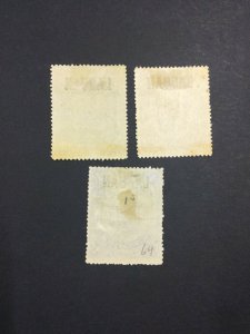 MOMEN: LABUAN SG #80-82 1896 MINT OG H £164 LOT #6931