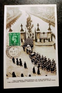 In memoriam Postcard King George the Sixth GB Scott #282 Feb 1952