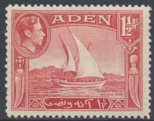 Aden Scott 19 - SG19, 1939 George VI 1.1/2a MH*