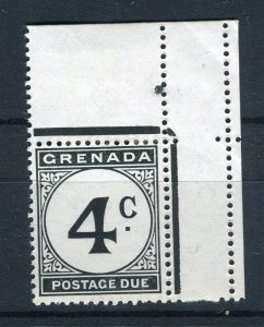 GRENADA; 1950s early GVI Postage Due issue fine MINT CORNER 4c. value