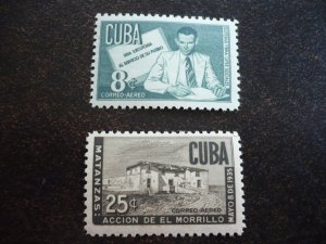 Stamps - Cuba - Scott# 466-468,C47-C49 - Mint Hinged Set of 6 Stamps