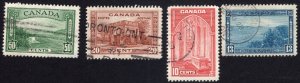 Canada 241-244 Ottawa Halifax Winnipeg Montreal used stamps