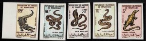 ZA0119b - MAURITANIA Mauritanie - IMPERF stamp set - SNAKES   MNH 1969