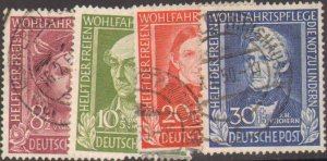 Germany #B310-B313, Complete Set(4), 1949, Used