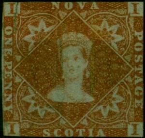 Nova Scotia 1851 1d Red-Brown SG1 Ave Mint No Gum CV £3250