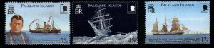 FALKLAND ISLANDS SG867/9 2000 SHACKLETON'S TRAN-ANTARCTIC EXPEDITION MNH