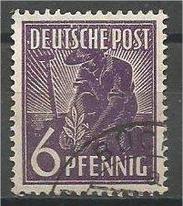 GERMANY, 1947, used 6ph, Planting Olive. Scott 558