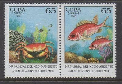 Cuba 1998 Fish Crab VF MNH (3929-30)