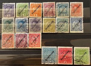 Austria #181-198 Used- SCV=$20.10*