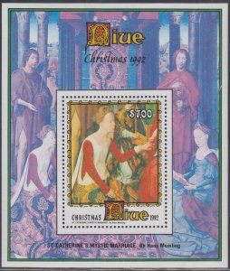 NIUE Sc # 646 CPL MNH SOUVENIR SHEET  XMAS 1992, RELIGIOUS PAINTING