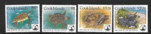 COOK ISLANDS SG1382/5 1995 SEA TURTLES MNH 