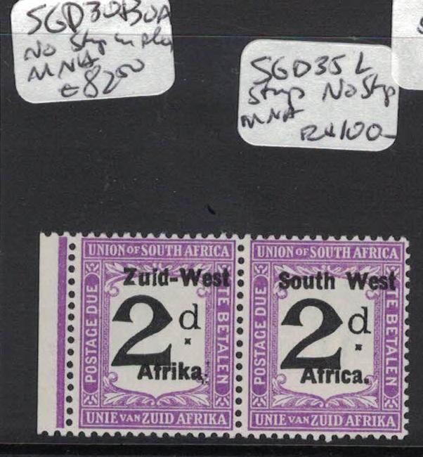 South West Africa SG D35 Left Stamp Very Tiny Stop MNH (1dss)